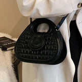 Vintage Crocodile Pattern Pu Leather Handbag Casual Women's Shoulder Bag