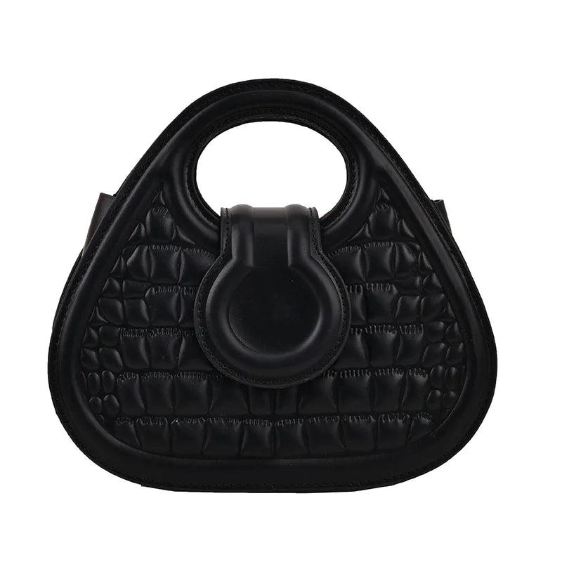 Vintage Crocodile Pattern Pu Leather Handbag Casual Women's Shoulder Bag