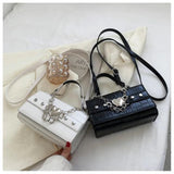 Girly Style Chain Shoulder Bag Square Solid Messenger Bag