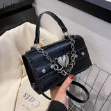 Girly Style Chain Shoulder Bag Square Solid Messenger Bag