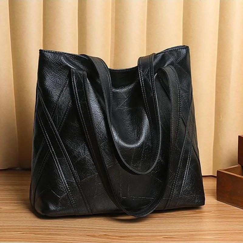 Vintage Shoulder Messenger Bags Casual High Capacity Bucket B
