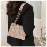 Large-capacity Chain Shoulder Bags Crossbody Contrast Colors