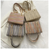 Large-capacity Chain Shoulder Bags Crossbody Contrast Colors