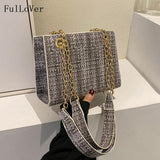 Large-capacity Chain Shoulder Bags Crossbody Contrast Colors
