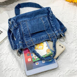 Canvas Ladies Small Shoulder Bag Girl Casual Tote Handbag Zipper Purse