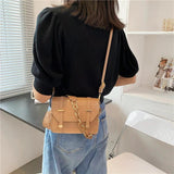 Retro Texture Handbags Chain Shoulder Bags Mini Square Bags