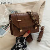 Retro Texture Handbags Chain Shoulder Bags Mini Square Bags