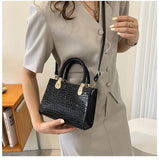 Vintage Ladies Shoulder Bag Messenger Square Pu Leather Bag
