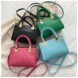 Vintage Ladies Shoulder Bag Messenger Square Pu Leather Bag