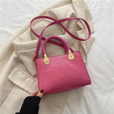 Vintage Ladies Shoulder Bag Messenger Square Pu Leather Bag