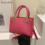Vintage Ladies Shoulder Bag Messenger Square Pu Leather Bag