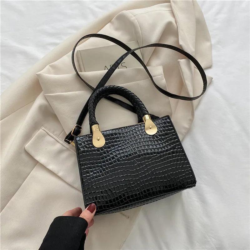 Vintage Ladies Shoulder Bag Messenger Square Pu Leather Bag