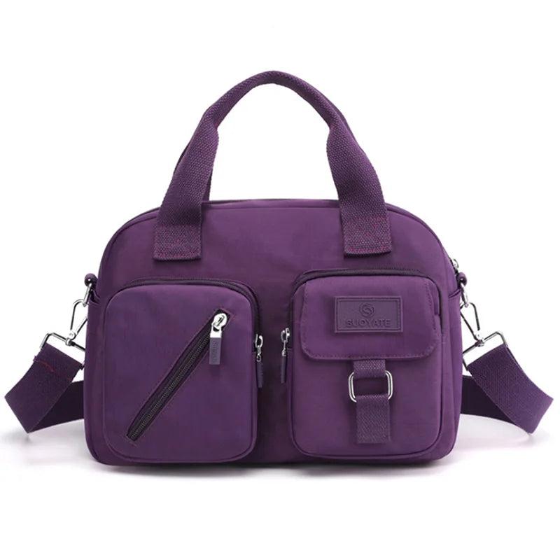 Nylon Messenger Bag Women's Large Shoulder Handbag Tote