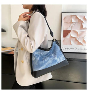 Denim Shoulder Bag Large Capacity Handbag