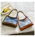 Denim Shoulder Bag Large Capacity Handbag