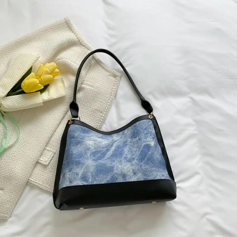 Denim Shoulder Bag Large Capacity Handbag