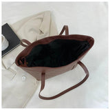 Plaid Stitch Tote Handbags Large Capacity Shoulder Bags