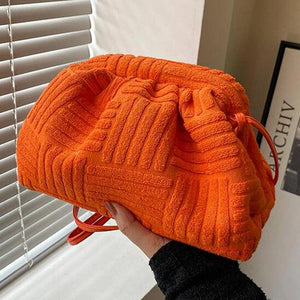 Women's Towel Bag Handbag Chain Shoulder Bucket Bag