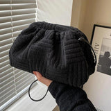 Women's Towel Bag Handbag Chain Shoulder Bucket Bag