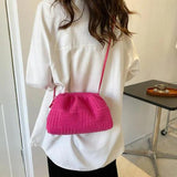 Women's Towel Bag Handbag Chain Shoulder Bucket Bag