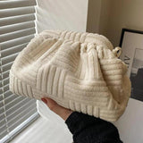 Women's Towel Bag Handbag Chain Shoulder Bucket Bag