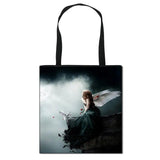 Vintage Famous Painting Angell Print Shoulder Bag for Women