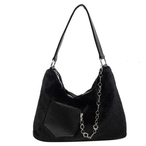 Plush Winter Underarm Bag for Women