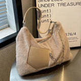 Plush Winter Underarm Bag for Women