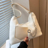 Plush Winter Underarm Bag for Women