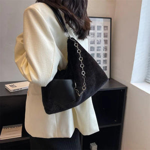 Plush Winter Underarm Bag for Women