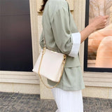 Chain Shoulder Messenger Bag High Pu Leather Crossbody Bags Women