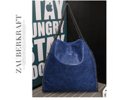 Autumn Winter Frosted Material Handbag Chain Woven Foldable Lady's Shoulder Bag