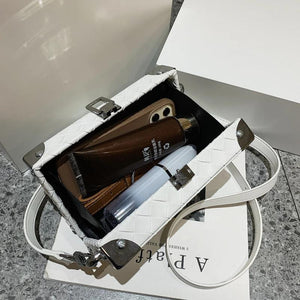 Small Crossbody Bag for Women Woven Box Shoulder Bag