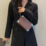 Small Crossbody Bag for Women Woven Box Shoulder Bag