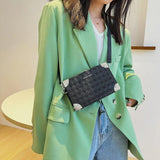 Small Crossbody Bag for Women Woven Box Shoulder Bag