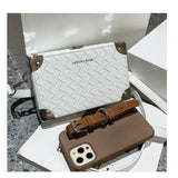 Small Crossbody Bag for Women Woven Box Shoulder Bag