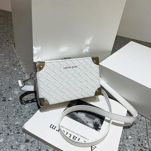 Small Crossbody Bag for Women Woven Box Shoulder Bag