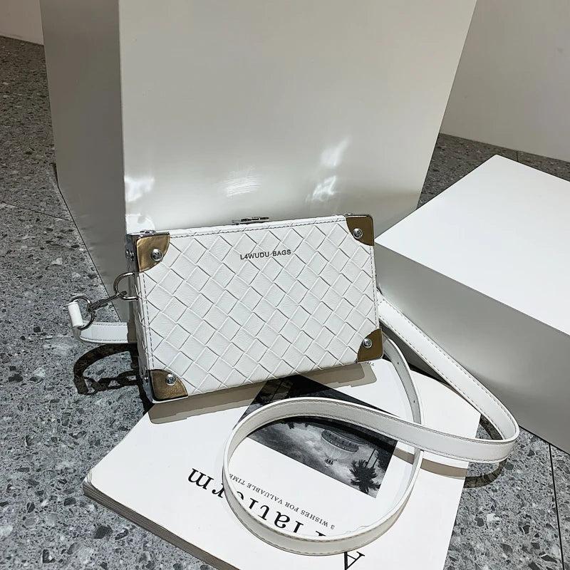 Small Crossbody Bag for Women Woven Box Shoulder Bag
