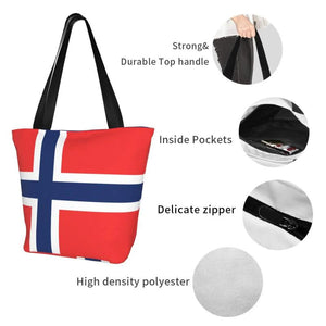 Norway Flag Shoulder Bag Women's Casual Tote Handbag