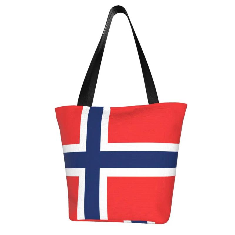 Norway Flag Shoulder Bag Women's Casual Tote Handbag