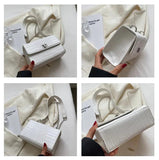 Casual Chain Shoulder Bags Crocodile Pattern Messenger Bags