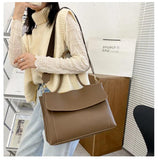 Women's Large Capacity Shoulder Bag Underarm Briefcase Crossbody Solid Bag