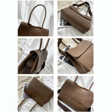 Women's Large Capacity Shoulder Bag Underarm Briefcase Crossbody Solid Bag