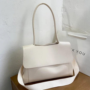 Women's Large Capacity Shoulder Bag Underarm Briefcase Crossbody Solid Bag