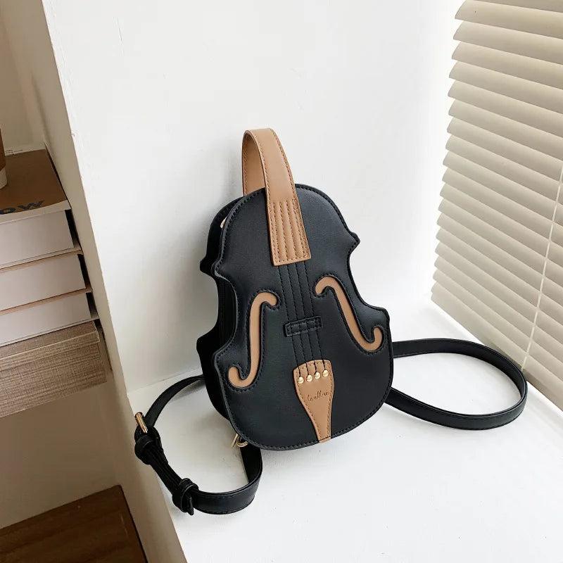 Creative Violin Women's Messenger Bag Small Backpack Female