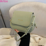Women Square Shoulder Bags Crossbody Bags Braided Handle