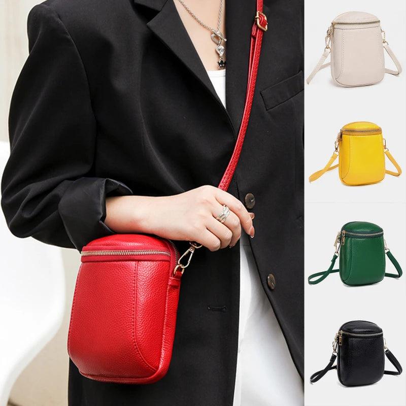 Mini Ladies Shoulder Bags - PU Leather Mobile Phone Bag