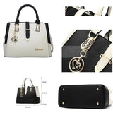Patchwork Shoulder Office Work PU Leather Bag Casual Solid Lady Messenger Bag