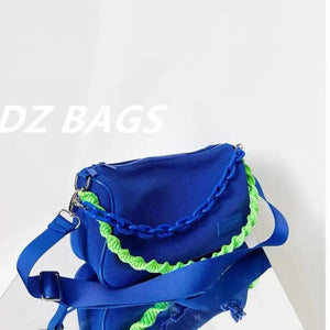 Summer Neon Green Pink Chain Armpit Bags Women Casual Shoulder Messenger Bag