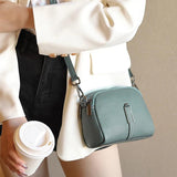 Solid Leather Crossbody Bag Handbag And Purses Shopping Cell Phone Bag
